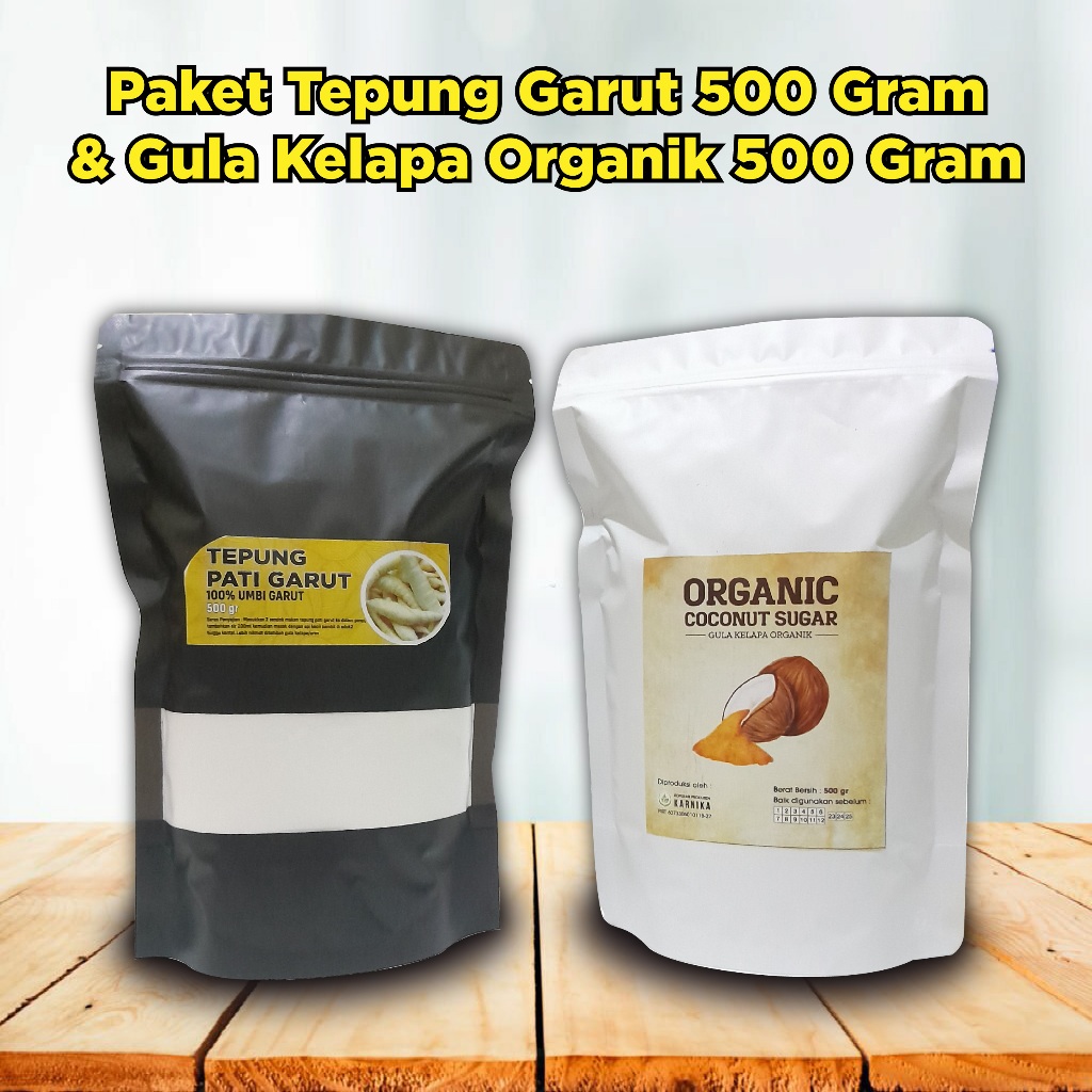 

Paket Tepung Umbi Garut Pati Irut Asli 500 gr & Gula Kelapa Organik 500 gr