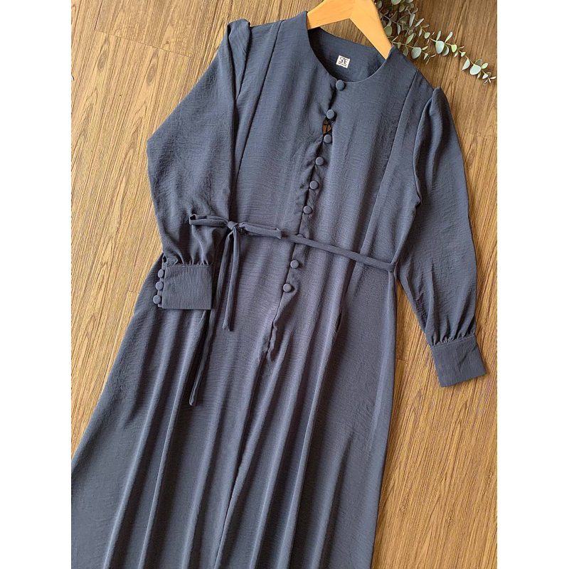 GAMIS BUTIK FLOWER POLOS CRINKLE MURAH BY SIMPLY OF AEGEA (SAE)