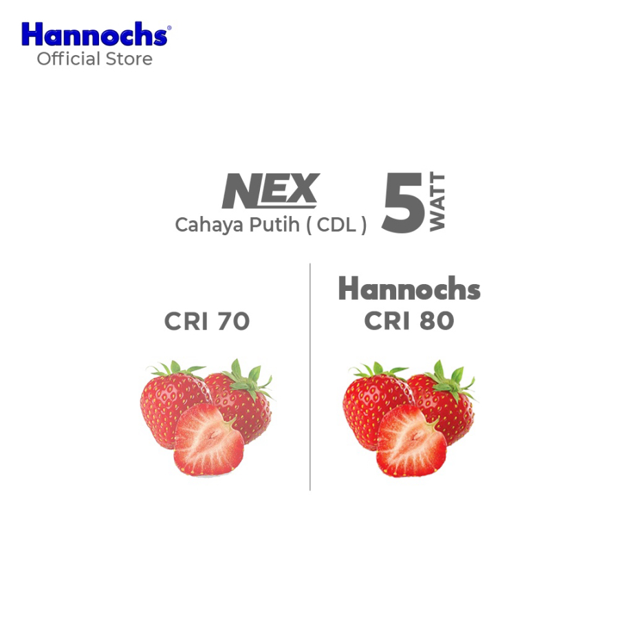 Hannochs Lampu Bohlam LED NEX 5W Cahaya Putih Paket isi 5pcs  lampu bohlam led / bohlam led / bohlam