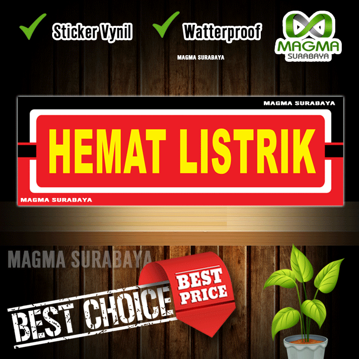 Stiker HEMAT LISTRIK