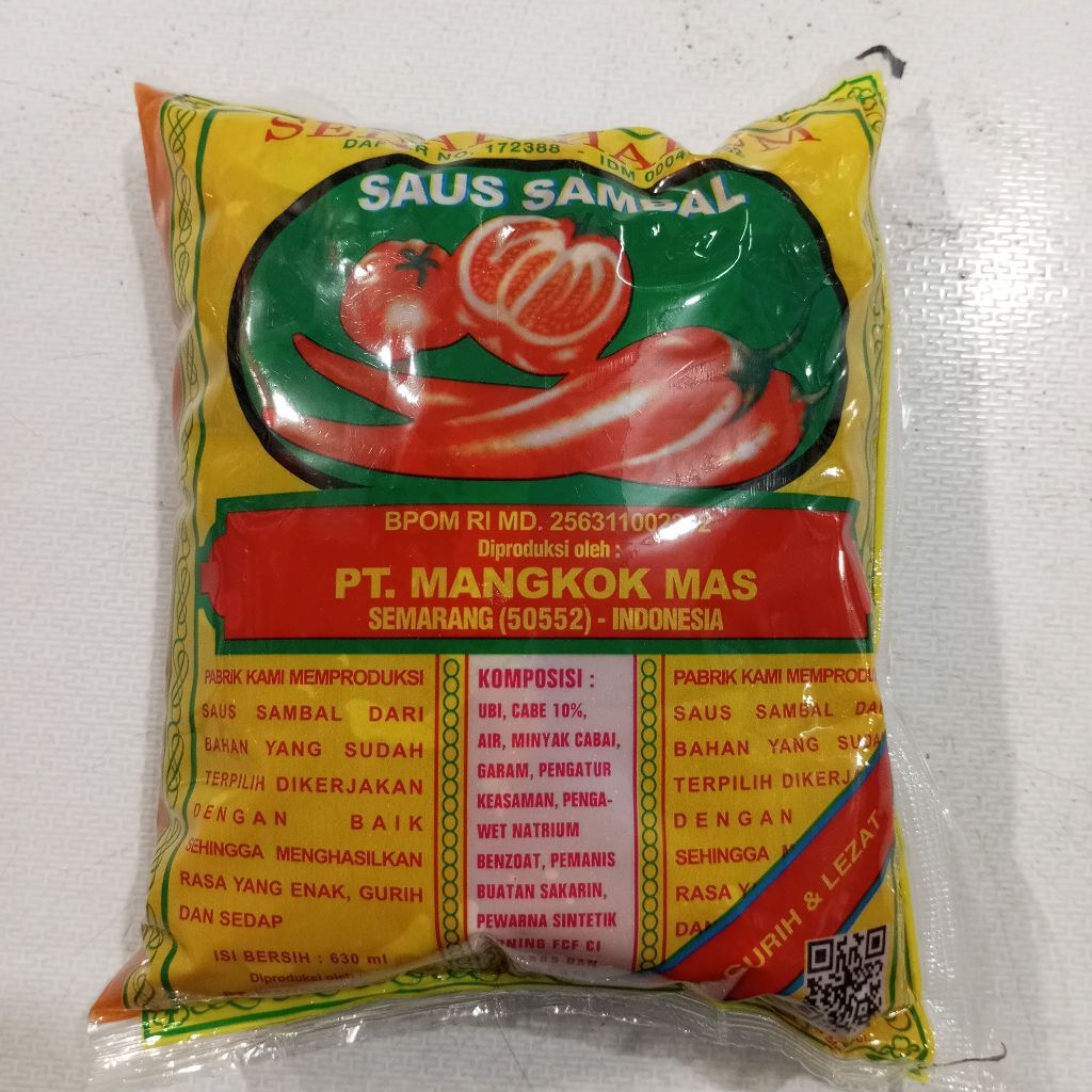 

Saus Sambal Sedap Harum Mangkok Mas 630 ml