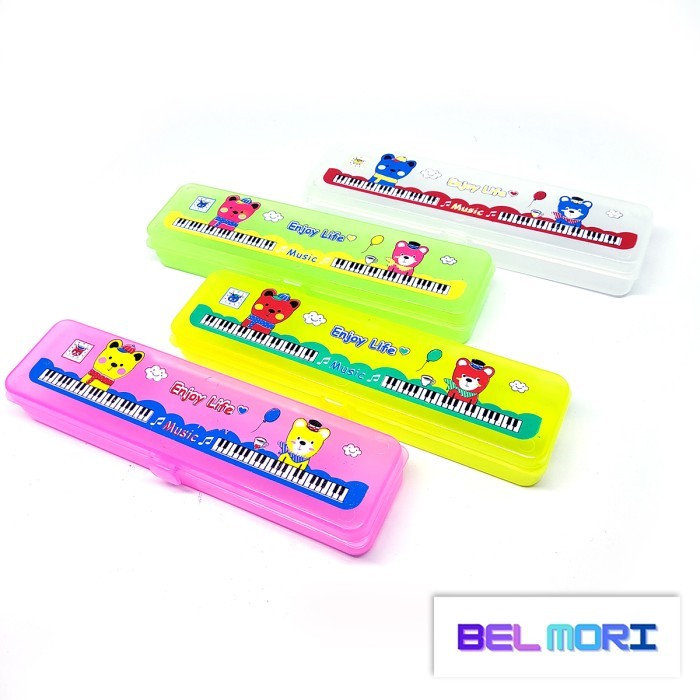 

Kotak pensil bahan plastik tebal transparan size 19x5x2.5 cm