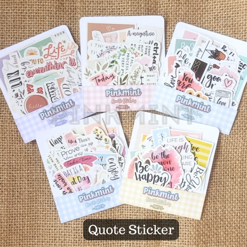 

STICKER QUOTE DECO STICKER UNTUK SCRAPBOOK DIARY BUJO JURNAL HARIAN