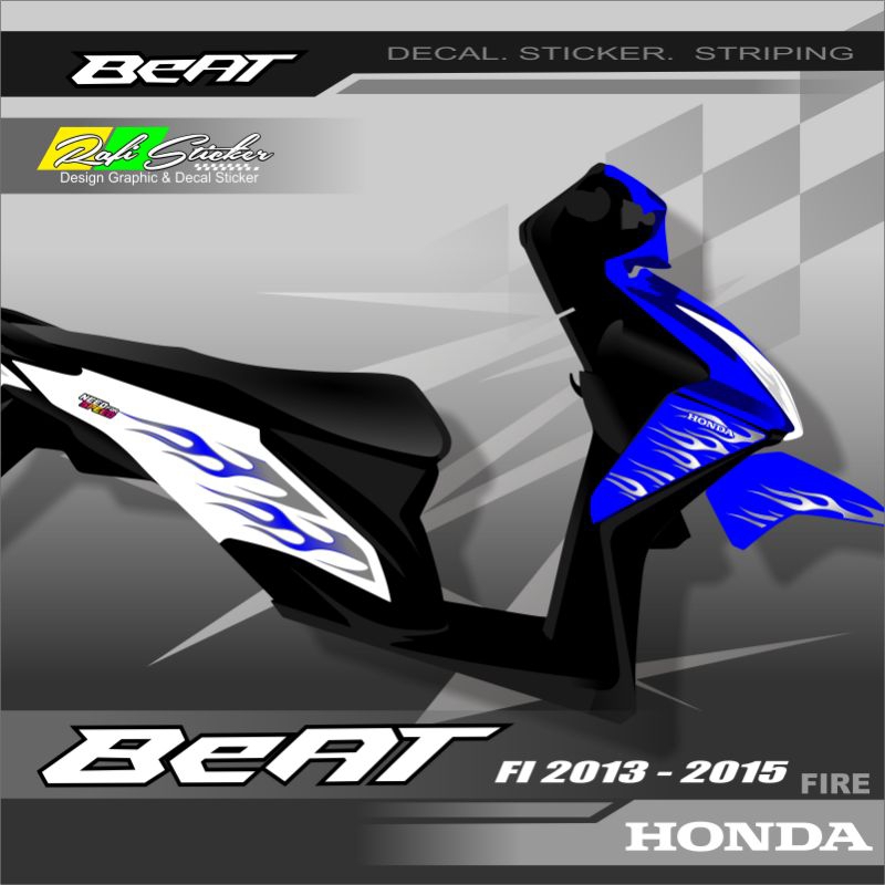 Sriping Beat Fi 2015 Variasi - Stiker Motor Honda Beat Fi 2014 2015 - Sticker Motor Honda Beat