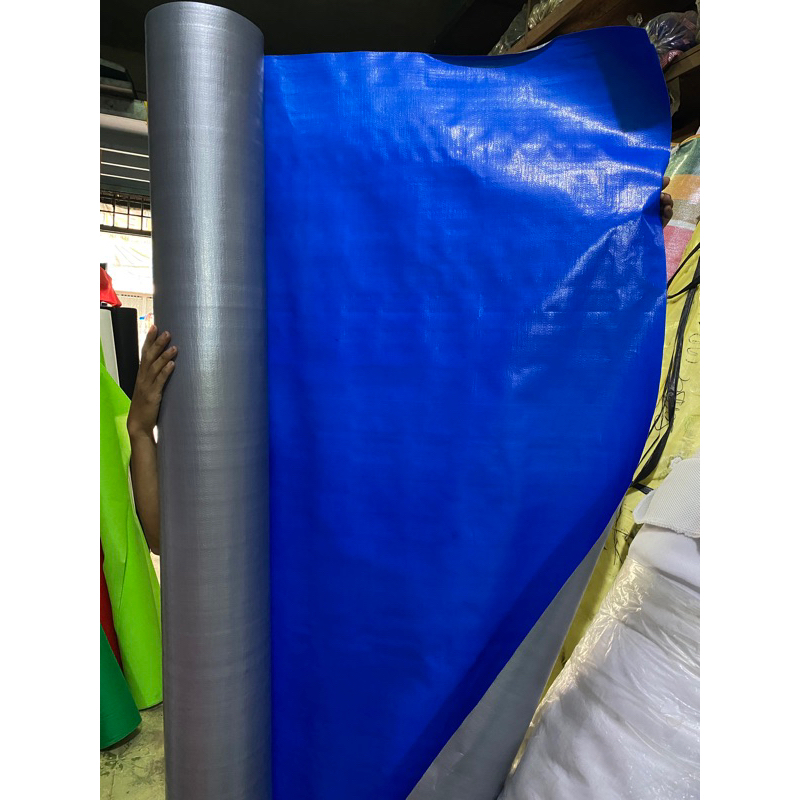 TERPAL TENDA A8 KOREA BIRU SILVER LEBAR 2M JUAL PERMETER LARI