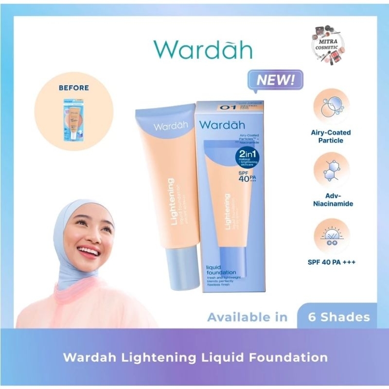 Wardah Lightening Liquid Foundation 6ml (Kecil)