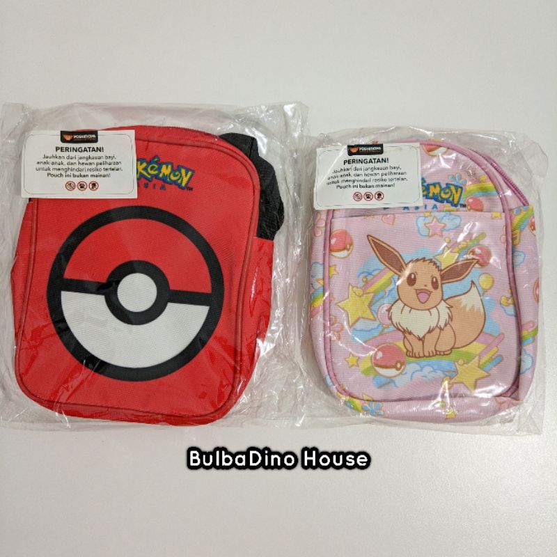 Official Pokemon Asia Merchandise Yoshinoya Indonesia : Tas Selempang Sling Bag Poke Ball & Eevee