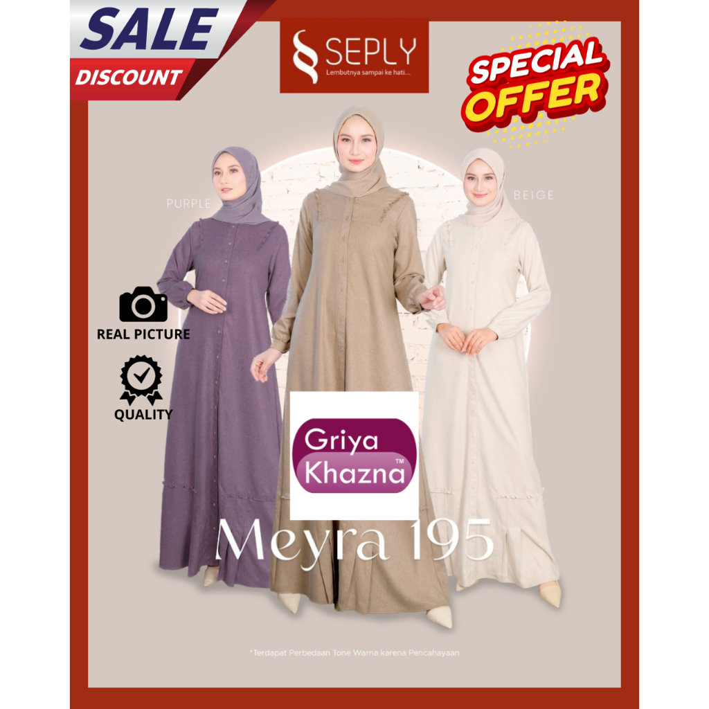 Seply Baju Gamis Dress Wanita Dewasa Meyra 195