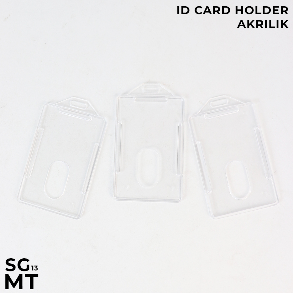 

ID Card Holder AKRILIK Polos Tempat Kartu Bening Case ID Card Akrilik Transparant Frame ID Card Holder Bening Satuan