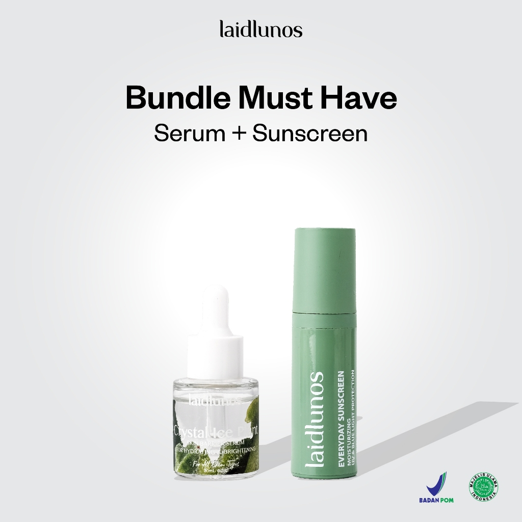 LAIDLUNOS Must Have Bundle -  Sunscreen and Skin Barrier Serum Menghilangkan Flek Hitam dan Mencerah