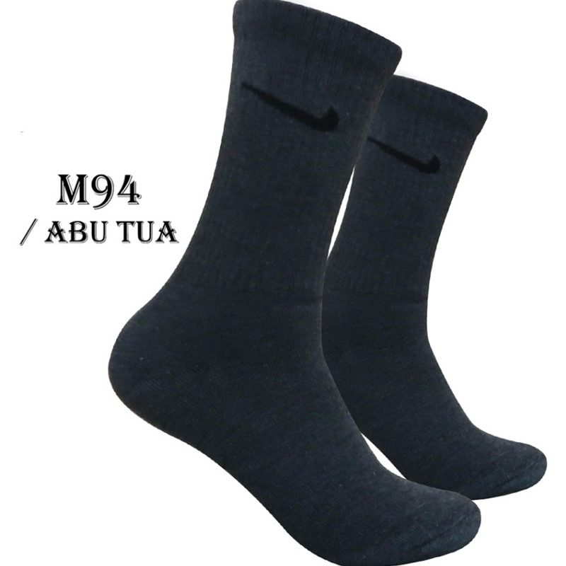 kaos kaki nike abu tua / kaos kaki nike / kaos kaki sebetis / kaos kaki oldschool / kaos kaki olah r