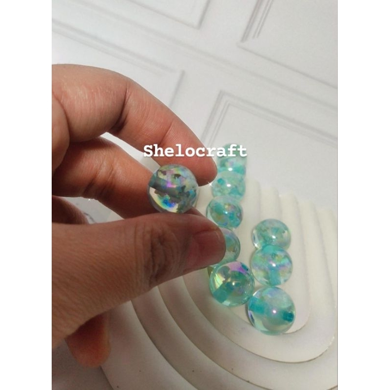 MOTE BULAT 18MM BEADS PREMIUM CLOUDY BEADS MANIK IMPORT