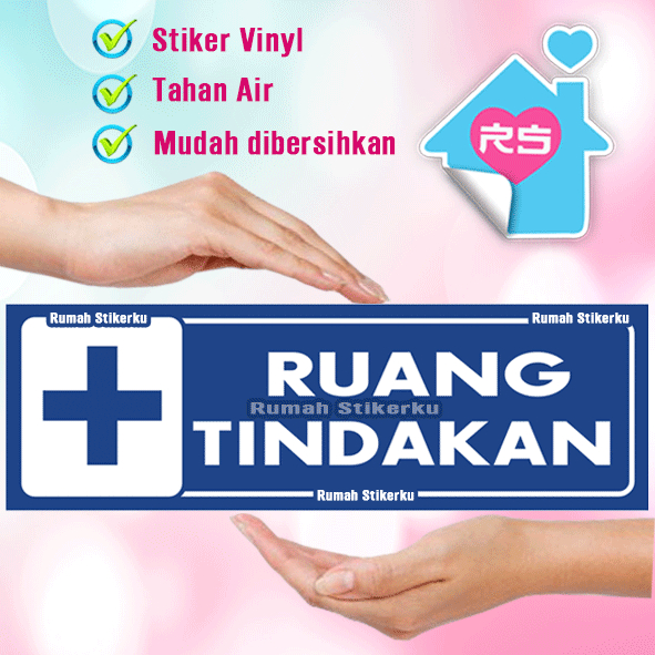 

Stiker Ruang Tindakan - Puskesmas - rumah sakit - poli klinik