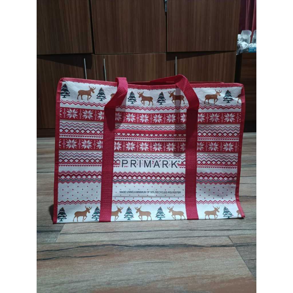 Primark Merry Christmas Polyester Shopping Bag Limited Edition