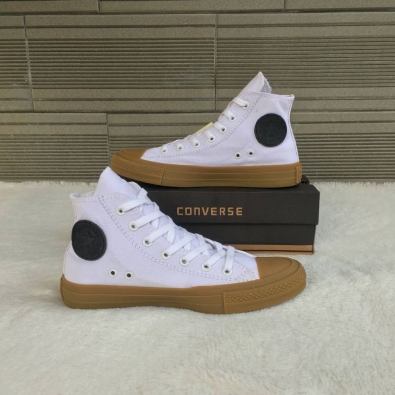 Sepatu Converse All Star CT High Warna Putih Gumb - Sepatu Pria Wanita Converse All Star original 100 % Made In Vietnam