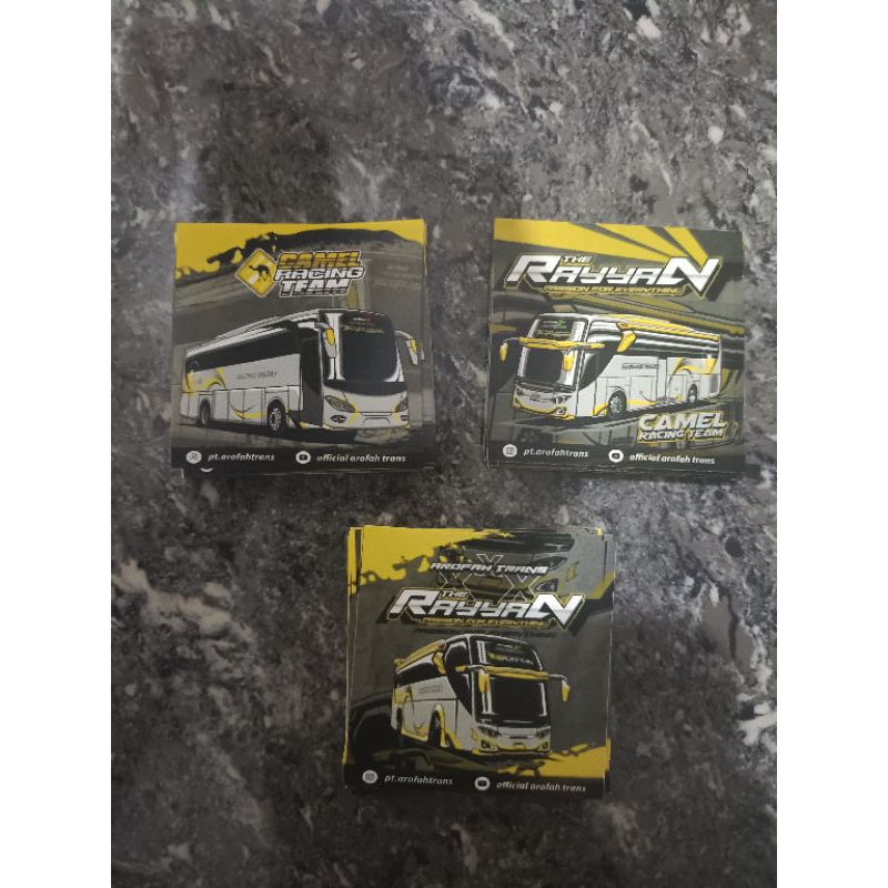 

stiker bus arofah trans terbaru 3 model isi 52 pcs