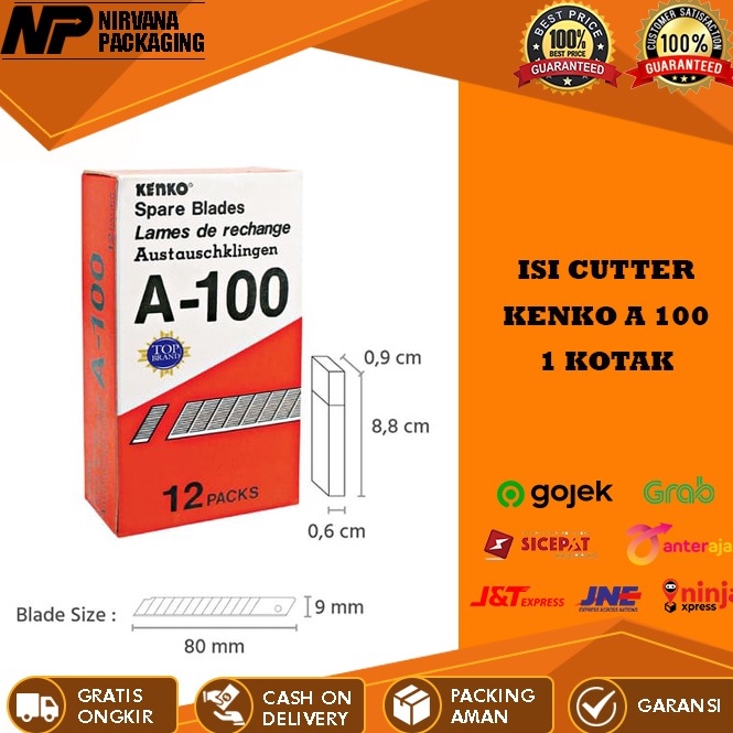 

ISI PISAU CUTTER CUTER KECIL KENKO A 1 A1 A1 REFILL KATER SEKOTAK 12 TUBE drl