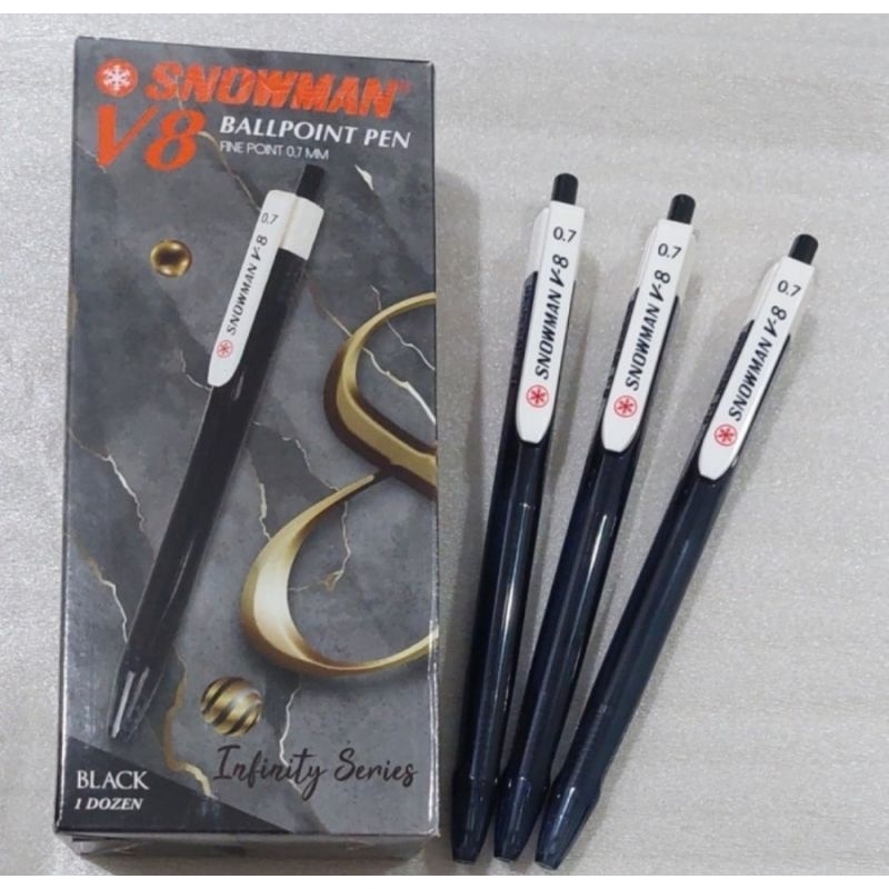 

Pulpen Snowman V8 Bolpen / Pen / Ballpoint V 8 Pena 0.7 mm 1 Lusin