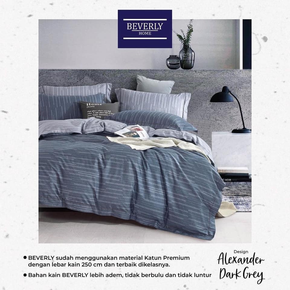 Sprei Katun BEVERLY ALEXANDER | Sprei Home Industry dari Katun CVC Premium | Sprei Uk.90,100,120,160