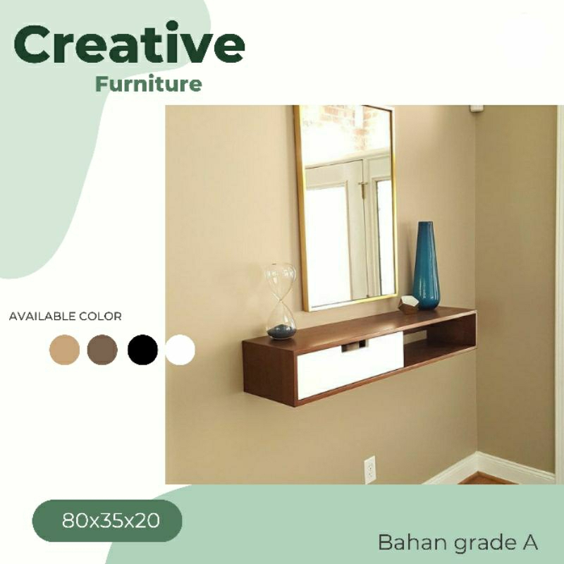 meja rias minimalis meja gantung rak minimalis