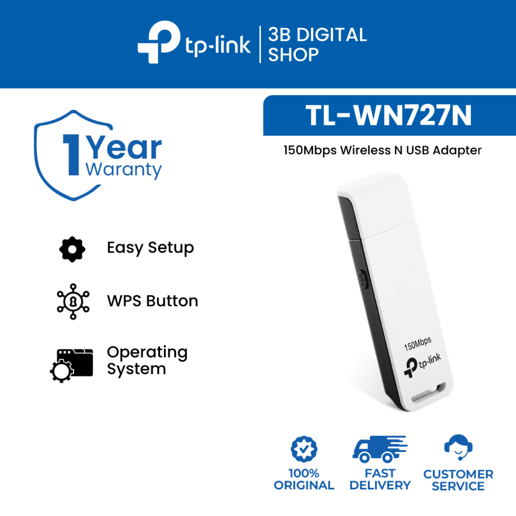 Original TP-LINK TL-WN727N 150Mbps Wireless N USB Adapter Tplink WN727N 727N