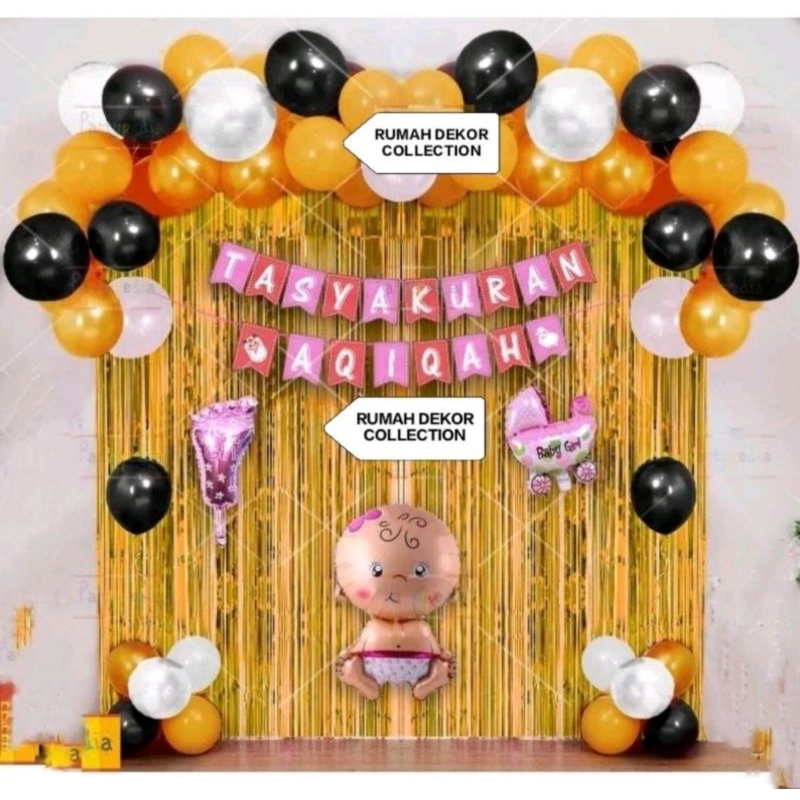 DEKOR TASYAKURAN AQIQAH DEKOR AQIQAH SET DEKORASI AQIQAH