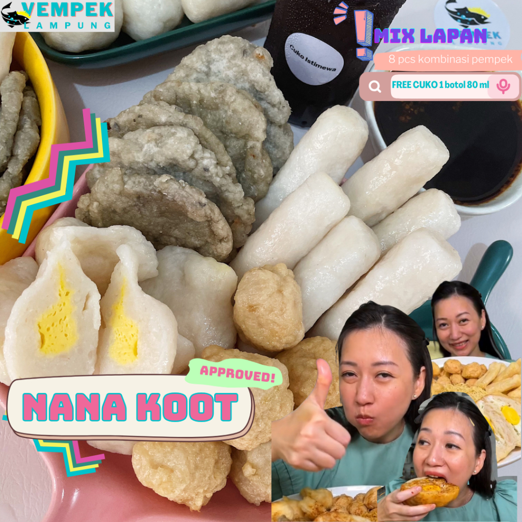 

PEMPEK LAMPUNG ISI 8 KULIT, ADAAN, LENJER, TELOR, MIX