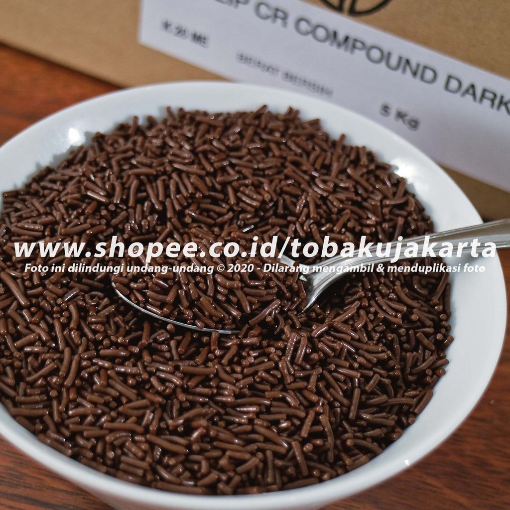 

Tulip Meises Chocorice Dark 1kg Cokelat Topping Meses Ceres Mesis Coklat