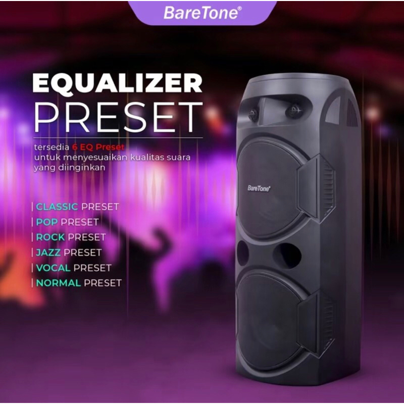 Speaker Portable Wireless Baretone PM 206 Original BARETONE PM206 original