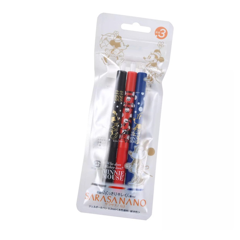 

Zebra Sarasa Nano Disney Minnie Mickey Mouse “Retro Dot” 0.3mm with Urufuwa Cushion Fine Gel Ink Pen Limited Edition