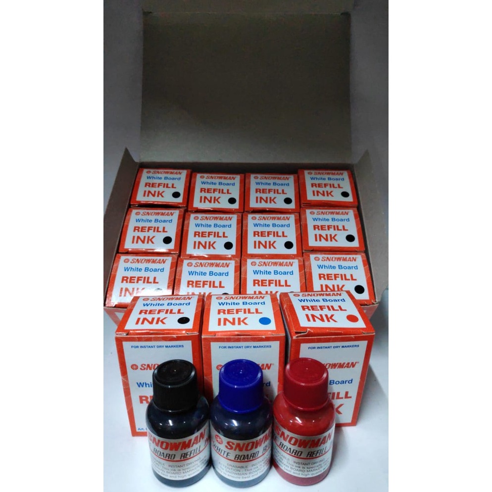 

el baru 12 pcs REFILL ISI ULANG TINTA WHITEBOARD SNOWMAN W7Q