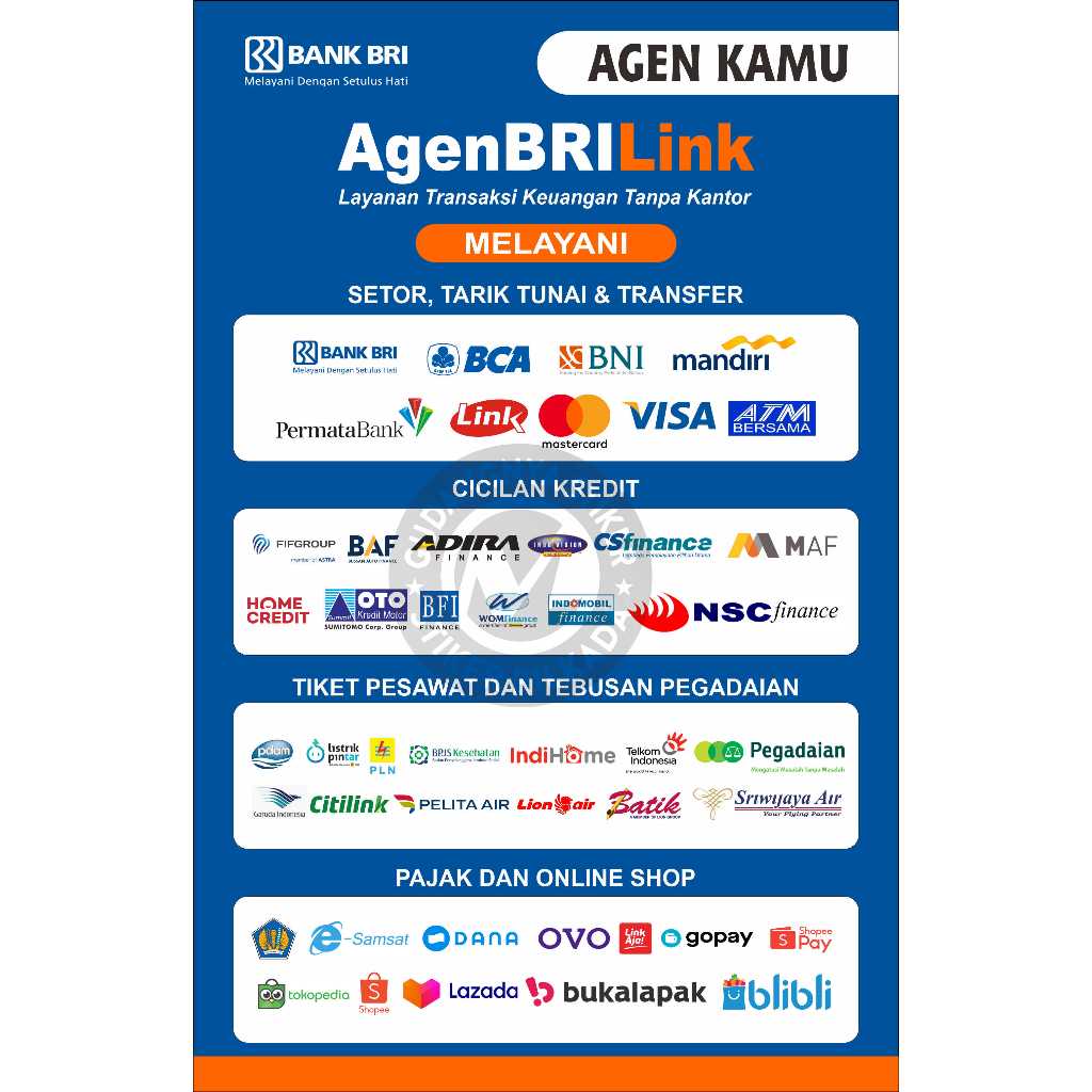 

STIKER VINYL PELAYANAN AGEN BRILINK ( CUSTOM NAMA KONTER )