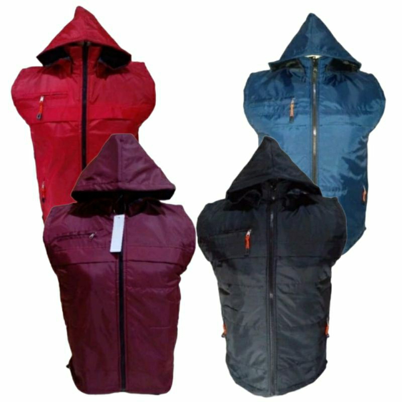 Jaket Rompi Gelembung  pria hoodie vest tahan angin Bandung Project.ID
