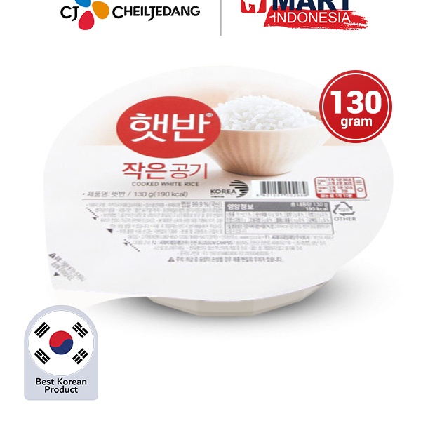 

DiSkon CJ Hetbahn Cooked White Rice Nasi Putih Instan Korea 13g