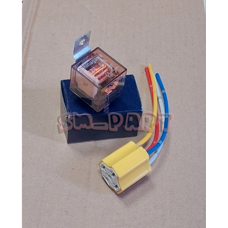 TW SOKET RELAY KERAMIK + RELAY 12V 30A-80A KAKI 4 SOKET RILEY KERAMIK KAKI EMPAT PLUS RILEY 12VOLT 3