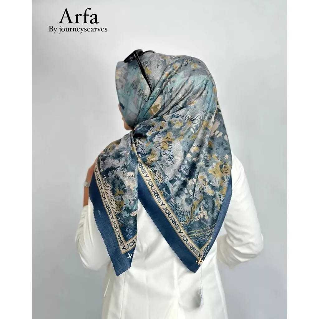 Hijab Motif Segi Empat Journey Voal Terbaru