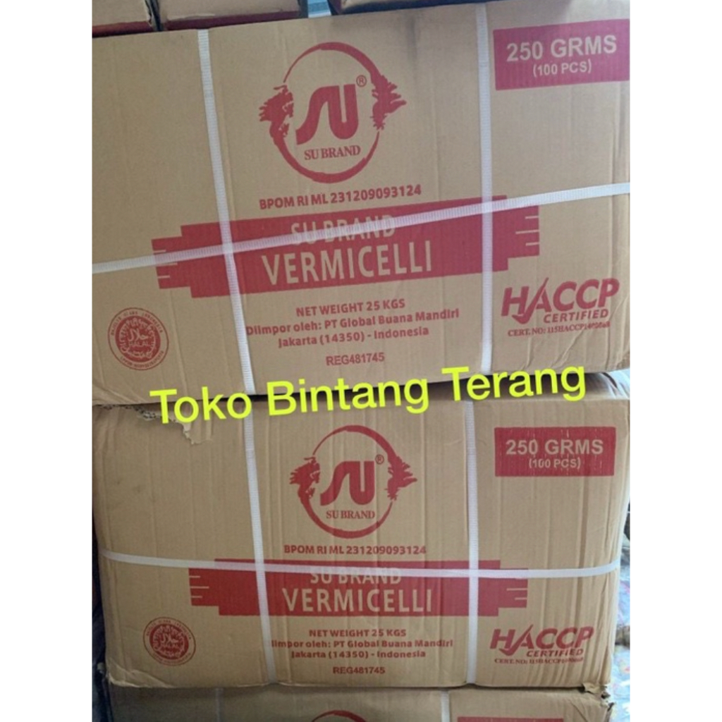 

[KARGO] Soun Sohun Naga SU Brand 250Gr x 100Pcs 1 DUS / Karton 250 gram / 250gr / 250g Longhou Vermicelli Lungkow Longkou