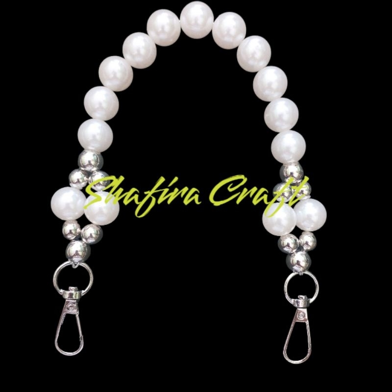 Sepasang Handle Tas mutiara Anggur dengan pengait tas 30, 35 dan 40cm