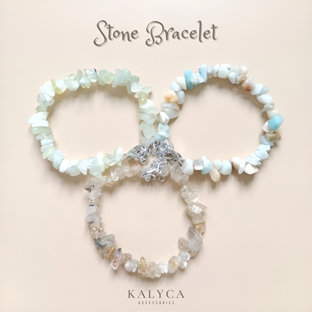 Stone Bracelet/Gelang Batu Alam Asli/ Gelang Batu Wanita/ Gelang Batu Akik/ Gelang Etnik Wanita/ Gel