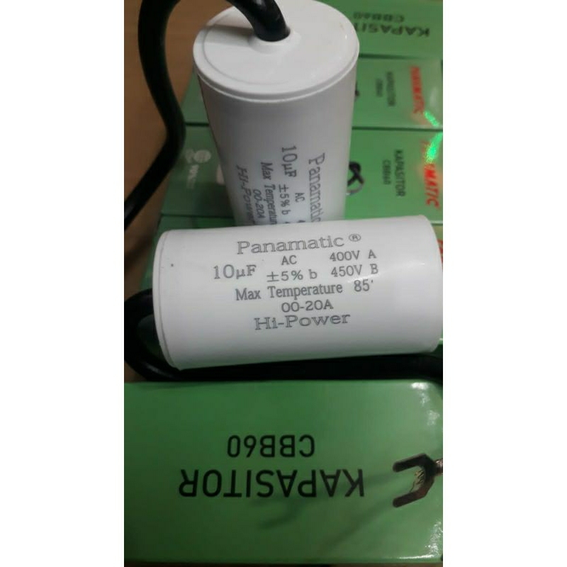 Kapasitor pompa air 10uf bulat  450V
