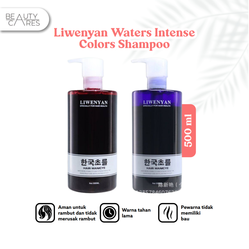 Liwenyan Intense Colors Shampo Silver Shampoo Purple Pewarna Rambut Instan Memperbaiki Keratin Rambu