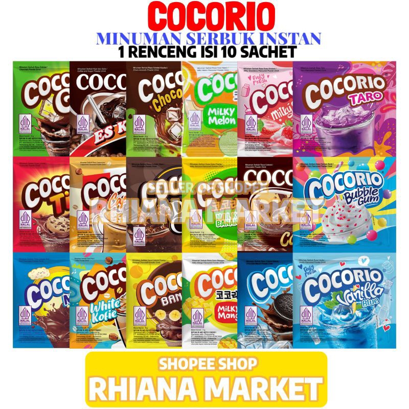 

Minuman Serbuk Instan Cocorio 1 Renceng Isi 10 Sachet