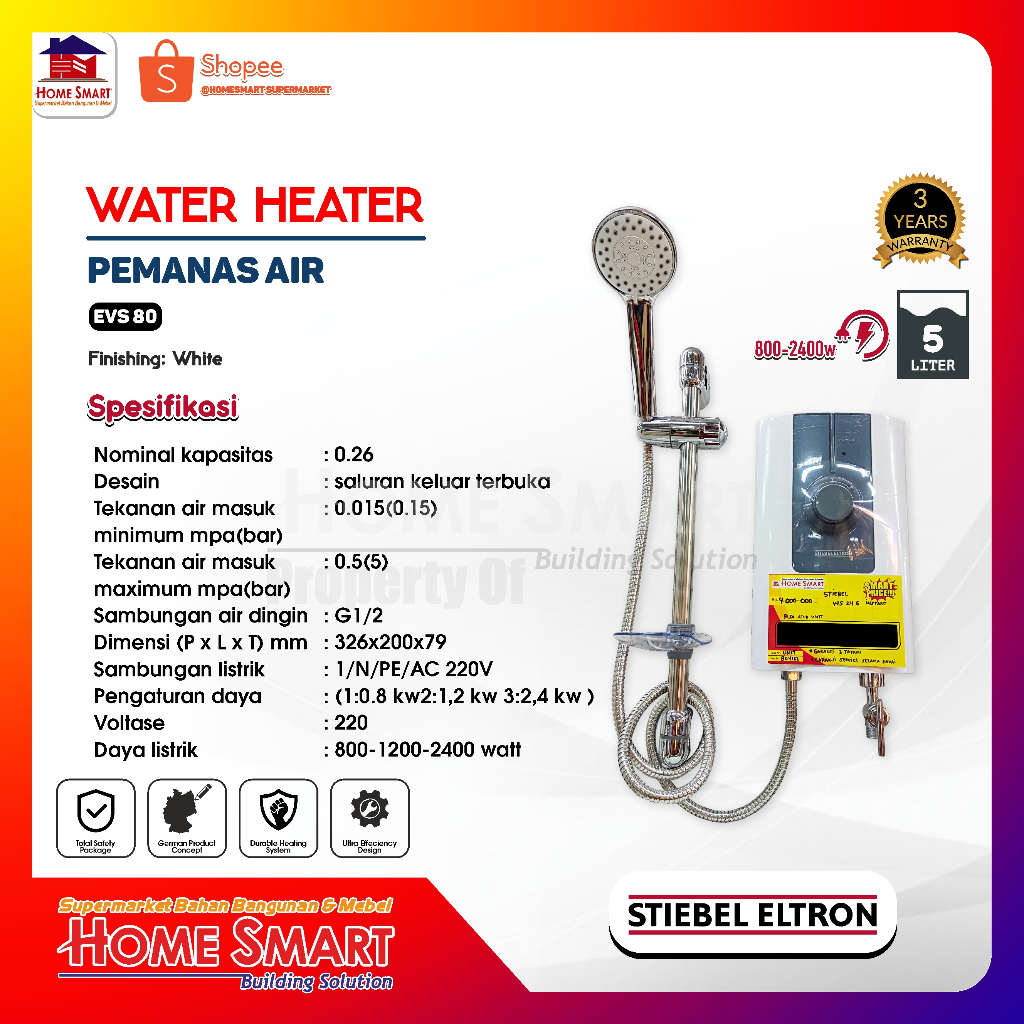 Stiebel Eltron WS24E Water Heater Instan - Penghangat Air Cepat dan Praktis