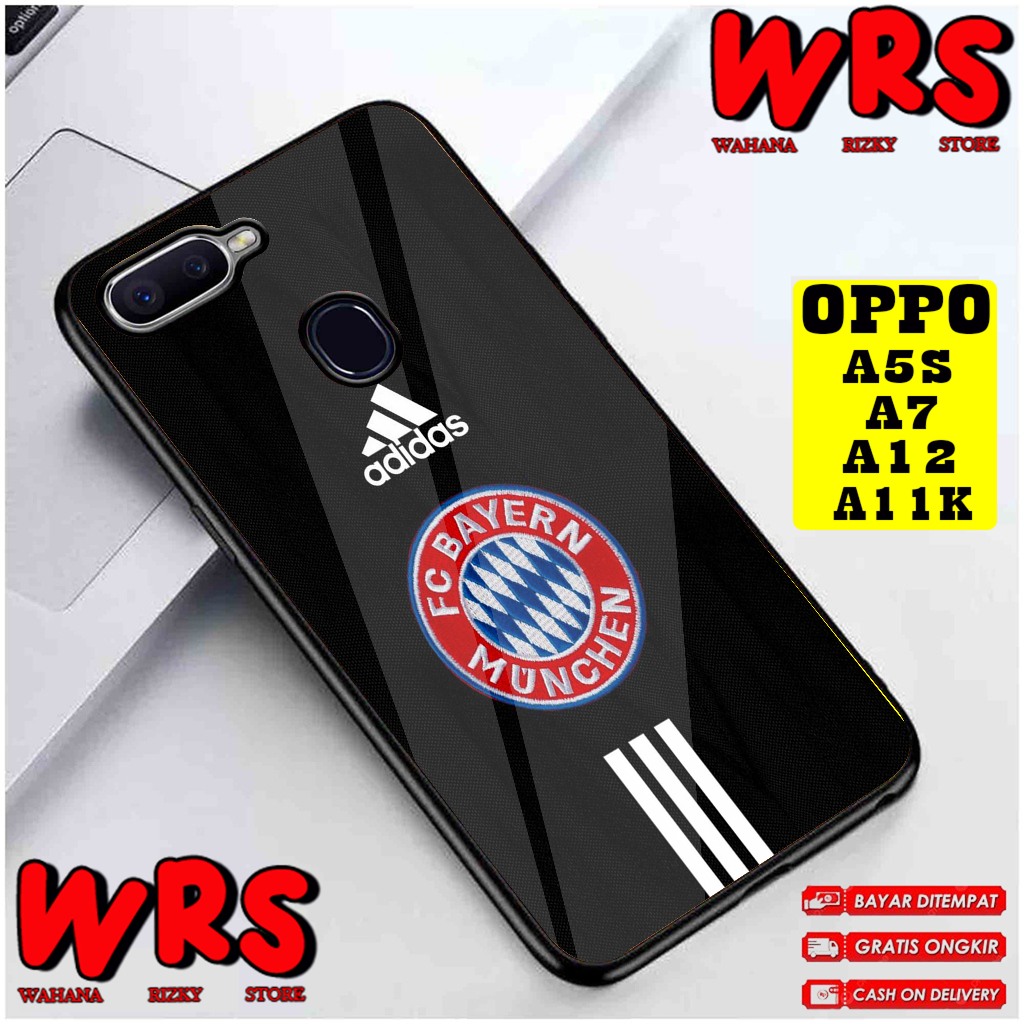 Case  OPPO A3S A1K A5S A7 A11K A12 A5 A9 2020 Motif CLUB BOLA MUNCHEN Case Karakter,Anime,Abstrak,Cu