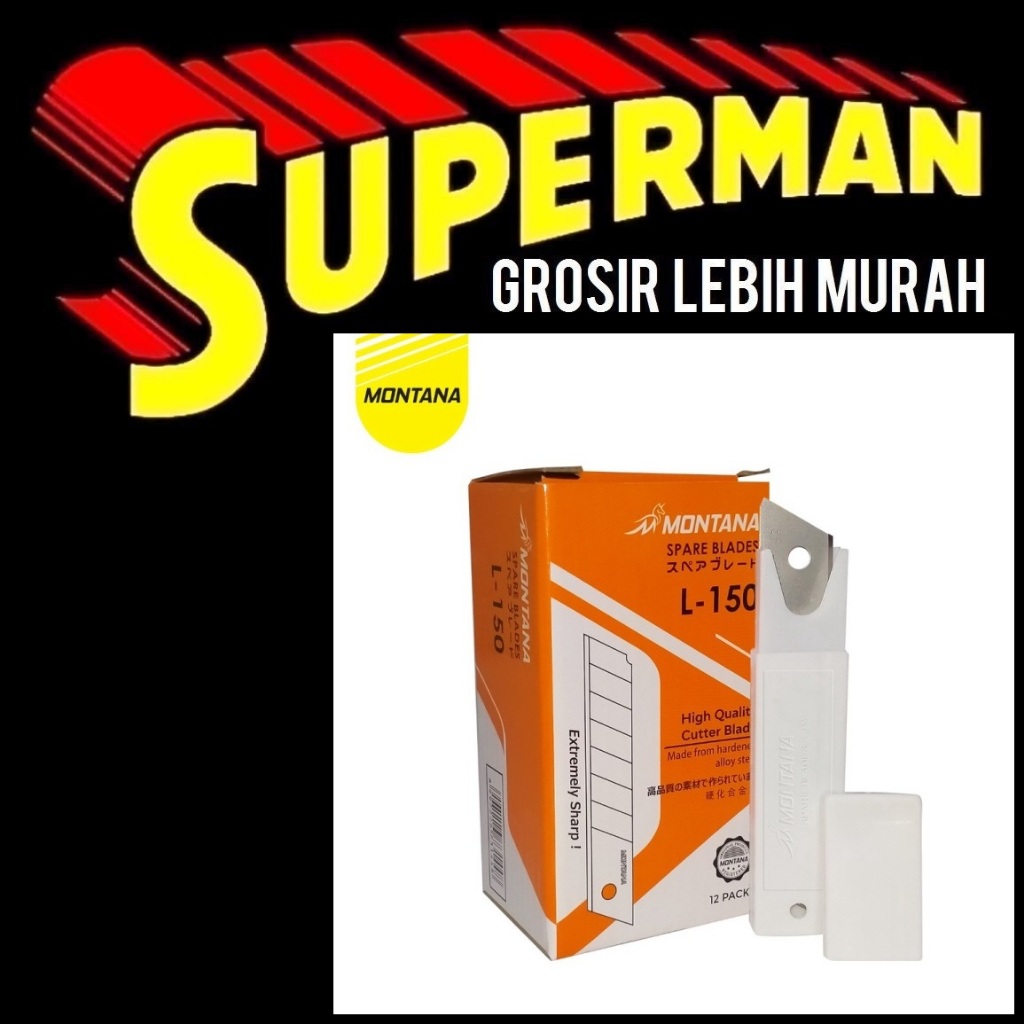 

(3E) ISI CUTTER BESAR 1 TUBE ISI 5 PCS cuter kater blade refill isi pisau pemotong superman jogja supermanjogja