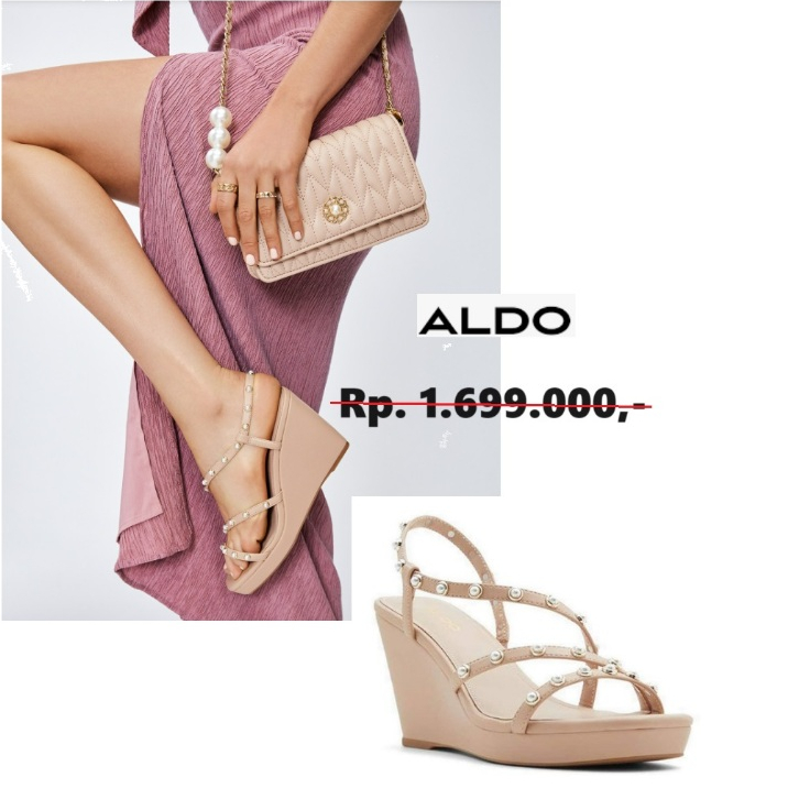 NEW Original ALDO Grandede Wedges Shoes Selop Sendal