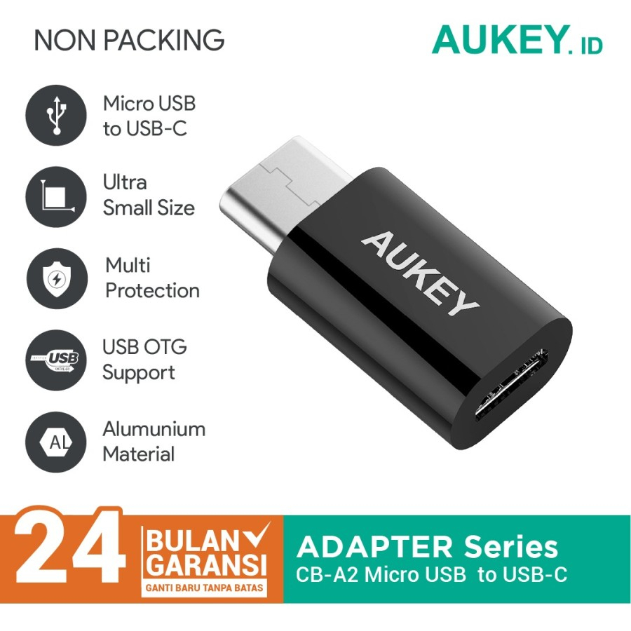 Adapter Aukey CB-A2 NON PACK Micro USB to USB-C BY.ROBOT STORE JKT