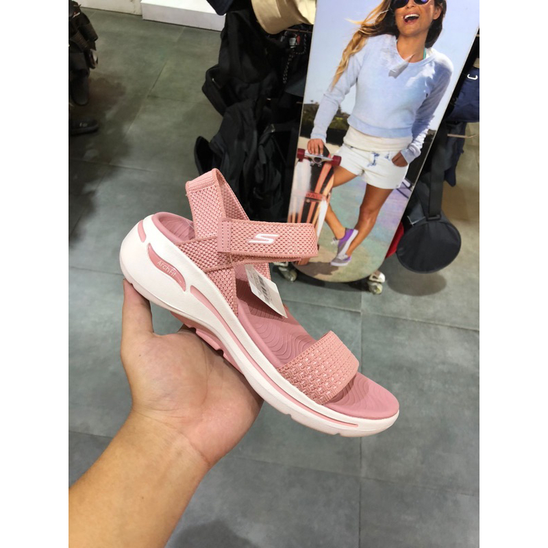 Ori Sale sepatu sandal Skechers Arch fit pink rose 140264/Ros