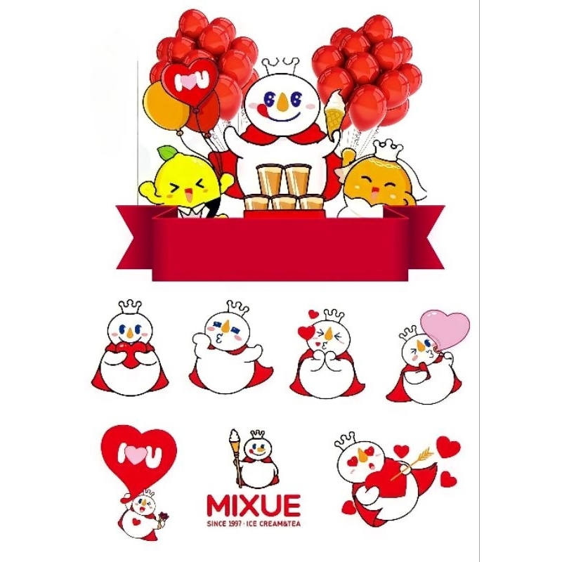 TOPPER MIXUE MURAH EKONOMIS │TOPPER TUSUK MURAH FREE REQUEST NAMA │TOPPER CAKE KARAKTER│ TOPER KARAK