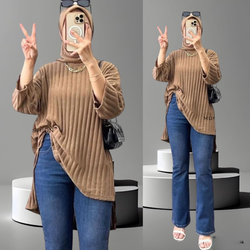 Blouse Oversize tunik knit